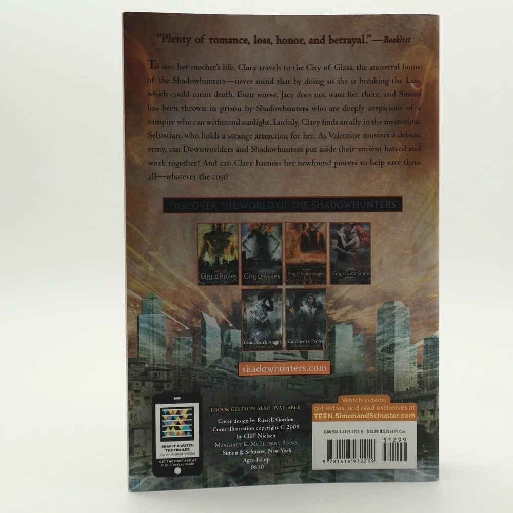 The Mortal Instruments City of Glass Three Cassandra Clare Paperback Fantasy